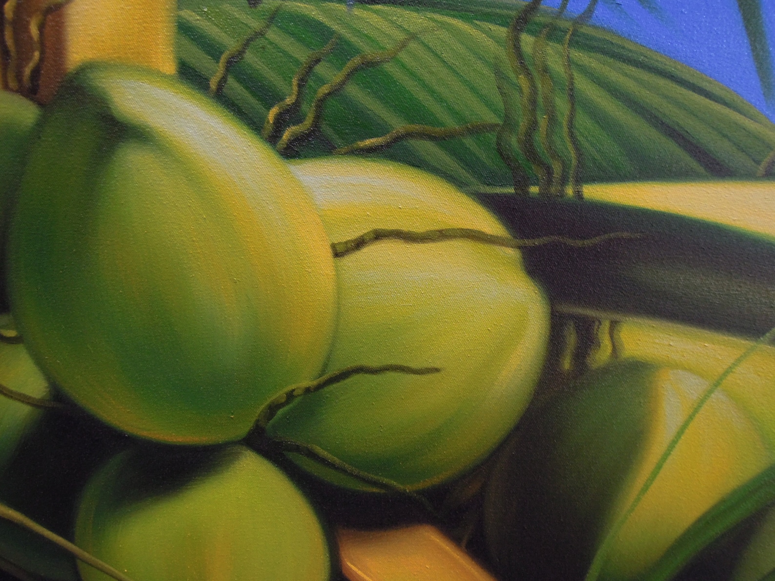 Coconut painting oil painting on canvas 90X120 cm. Etsy