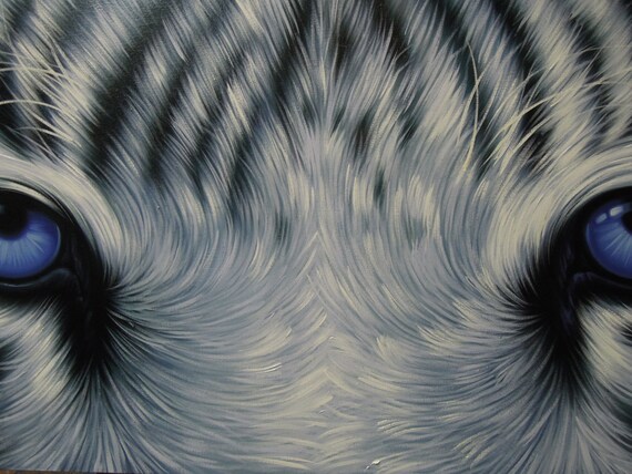 Oko Tygrysa Obraz Olejny Na Płótnie 24 X 56