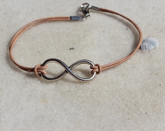 Leather Infinity Anklet