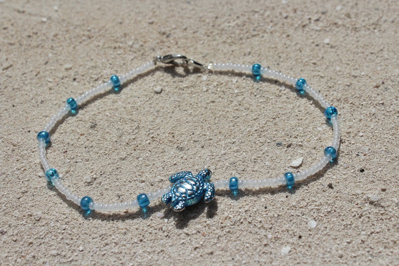 Blue Turtle Anklet image 1