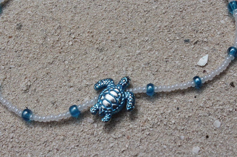 Blue Turtle Anklet zdjęcie 2