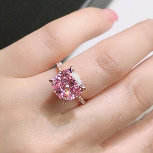 Pink Engagement Ring - Etsy