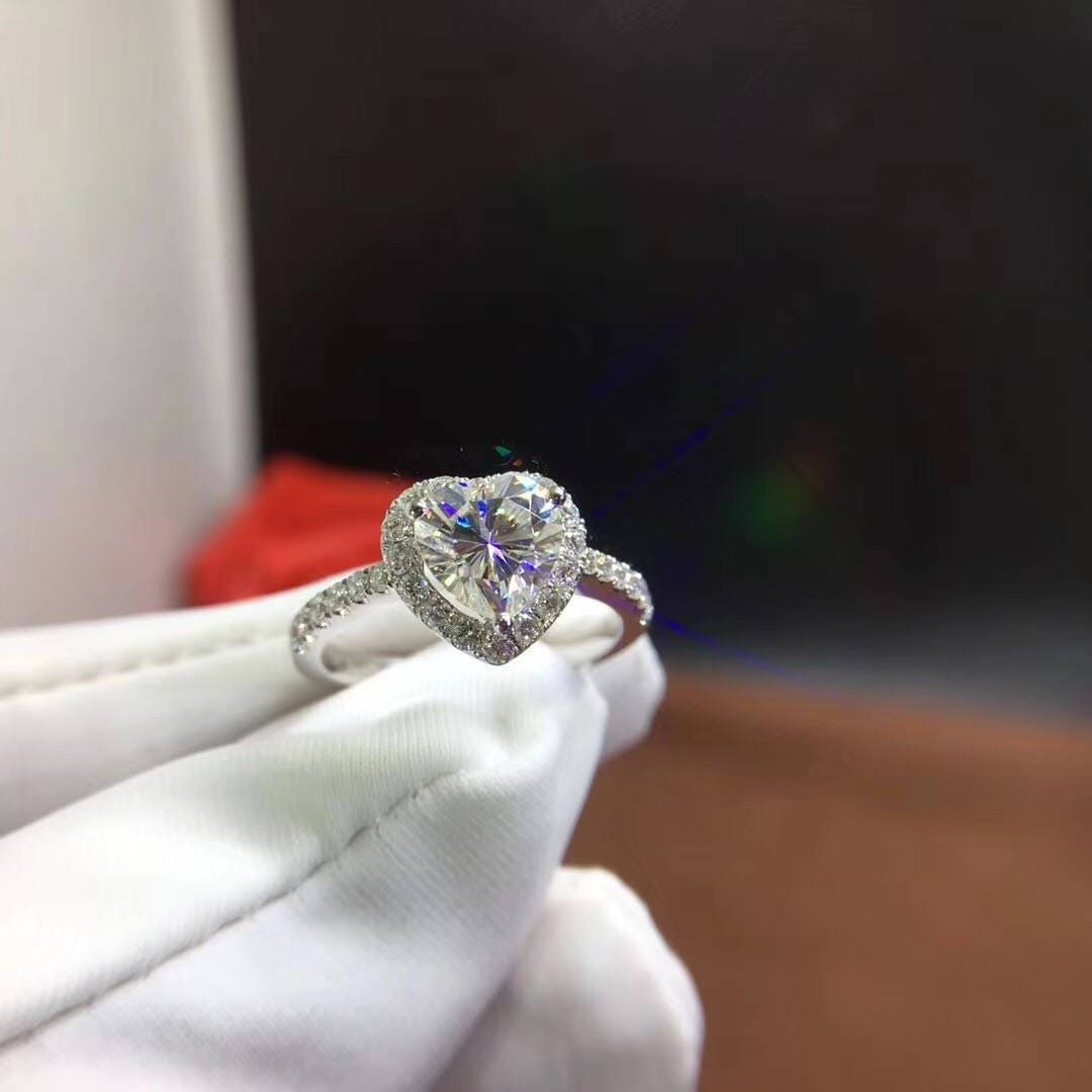 2 Carat Heart Shaped Sterling Silver Engagement Ring Man - Etsy