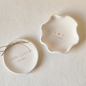 Confezione portafedi e portamonete, regalo personalizzato per un amico, portafedi di fidanzamento, regalo di nozze per testimoni, vassoio portamonete