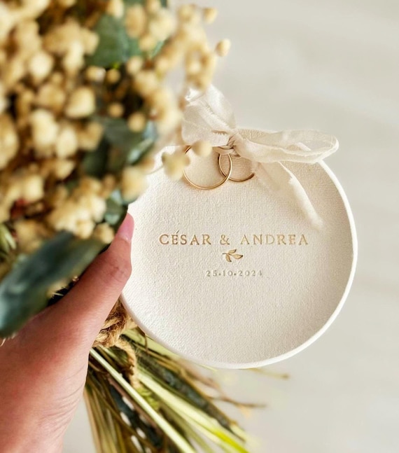 Porta anillos para ceremonia boda elegante, cuenco anillos boda, plato anillos boda, porta anillos compromiso, regalo de testigos boda