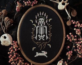 Patron Saint of Abandoned Gardens Cross Stitch Pattern / Spooky