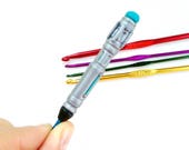 Doctor Who Sonic Screw driver Polymer Dr Who Gift Crochet Hook Ergonomic hook Crochet supplies Doctor Who Gift for Her Fancy crochet hook
