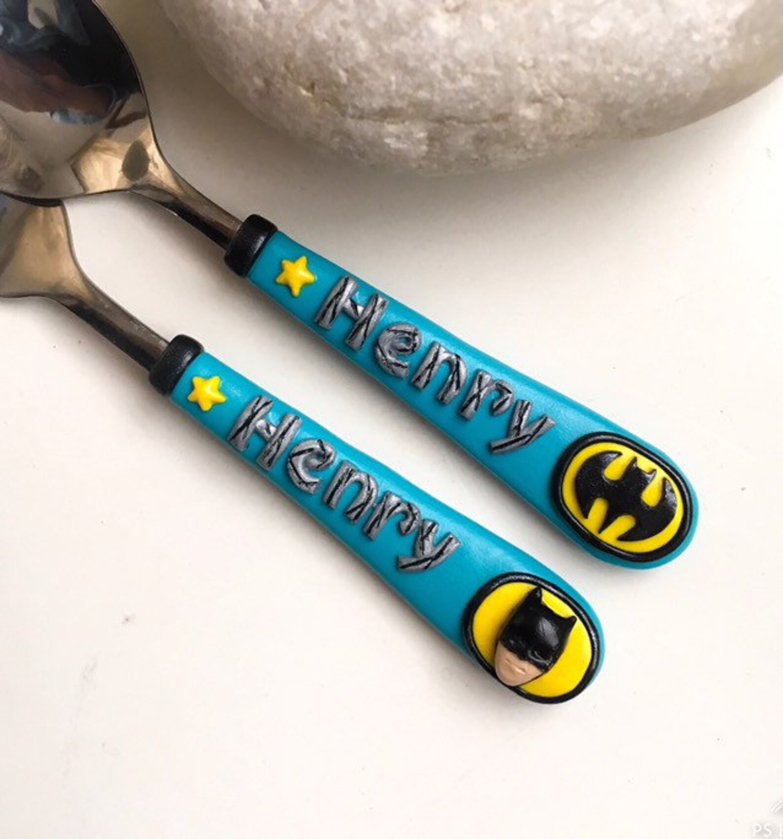 Batman kids cutlery set Personalized Spoon Fork Batman Etsy