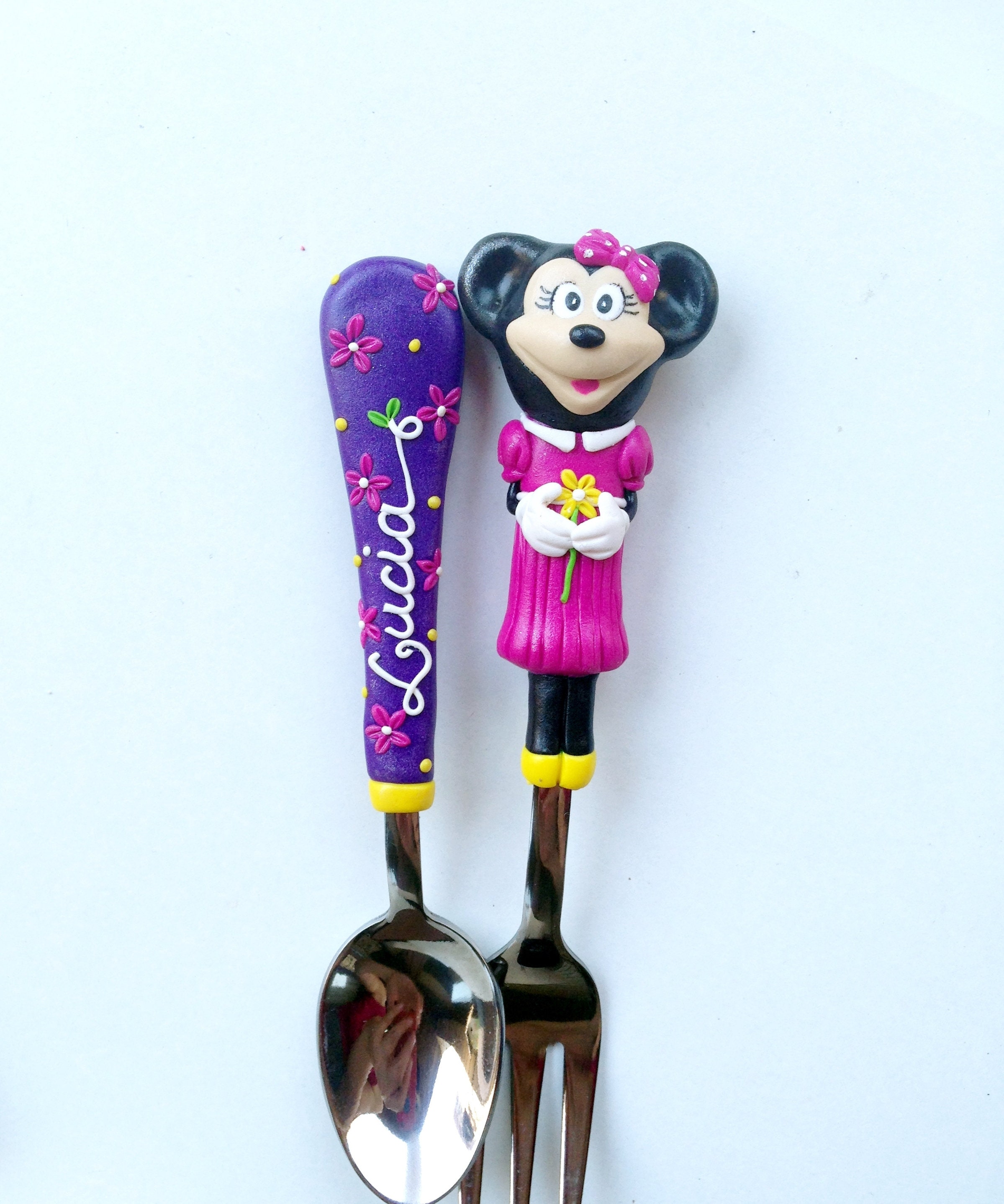 Personalized Minnie mouse Cutlery Minnie mouse spoon Baby Etsy