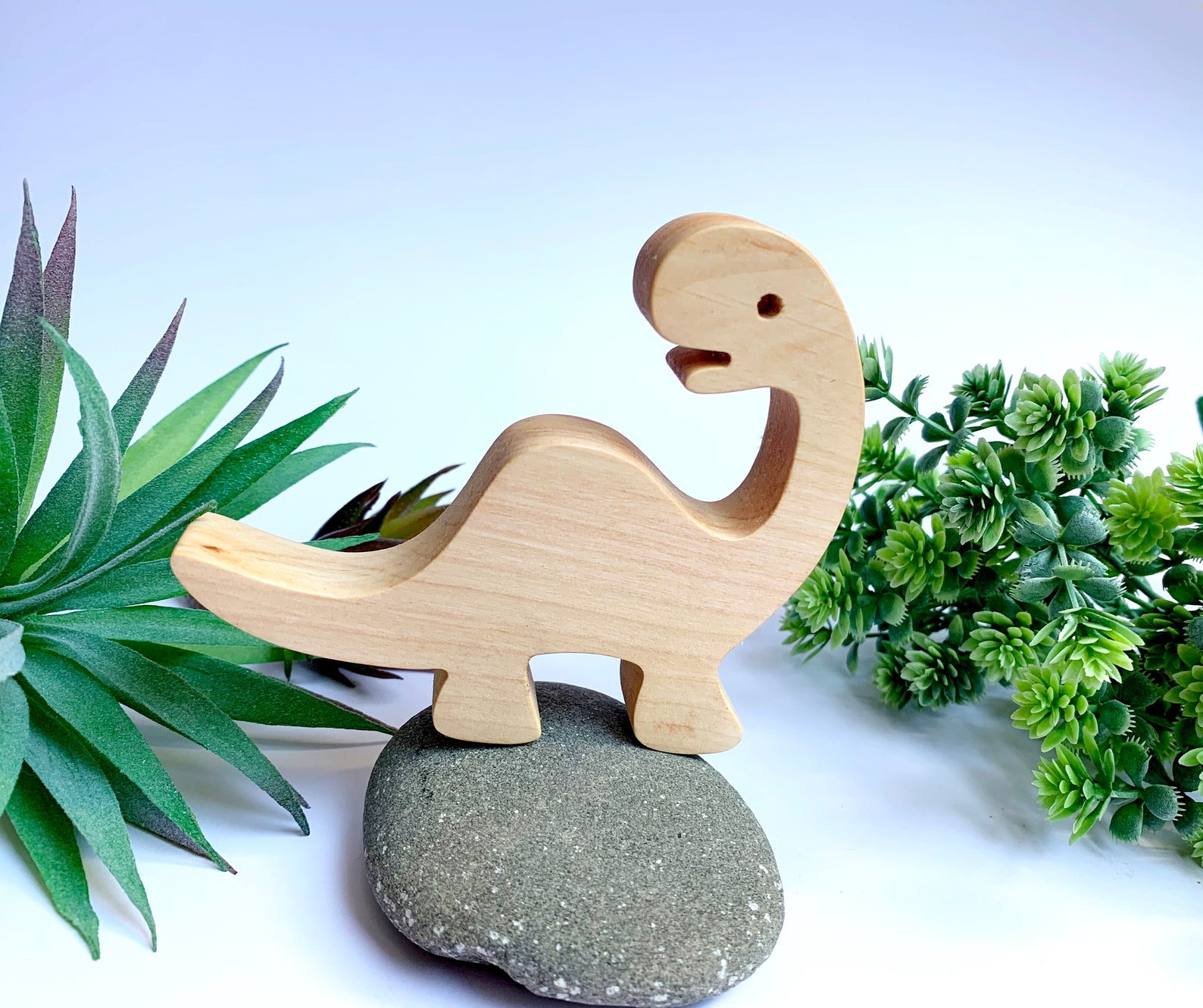 Natural Wood Dinosaur Toy Dinosaur wooden toy Diplodocus Etsy