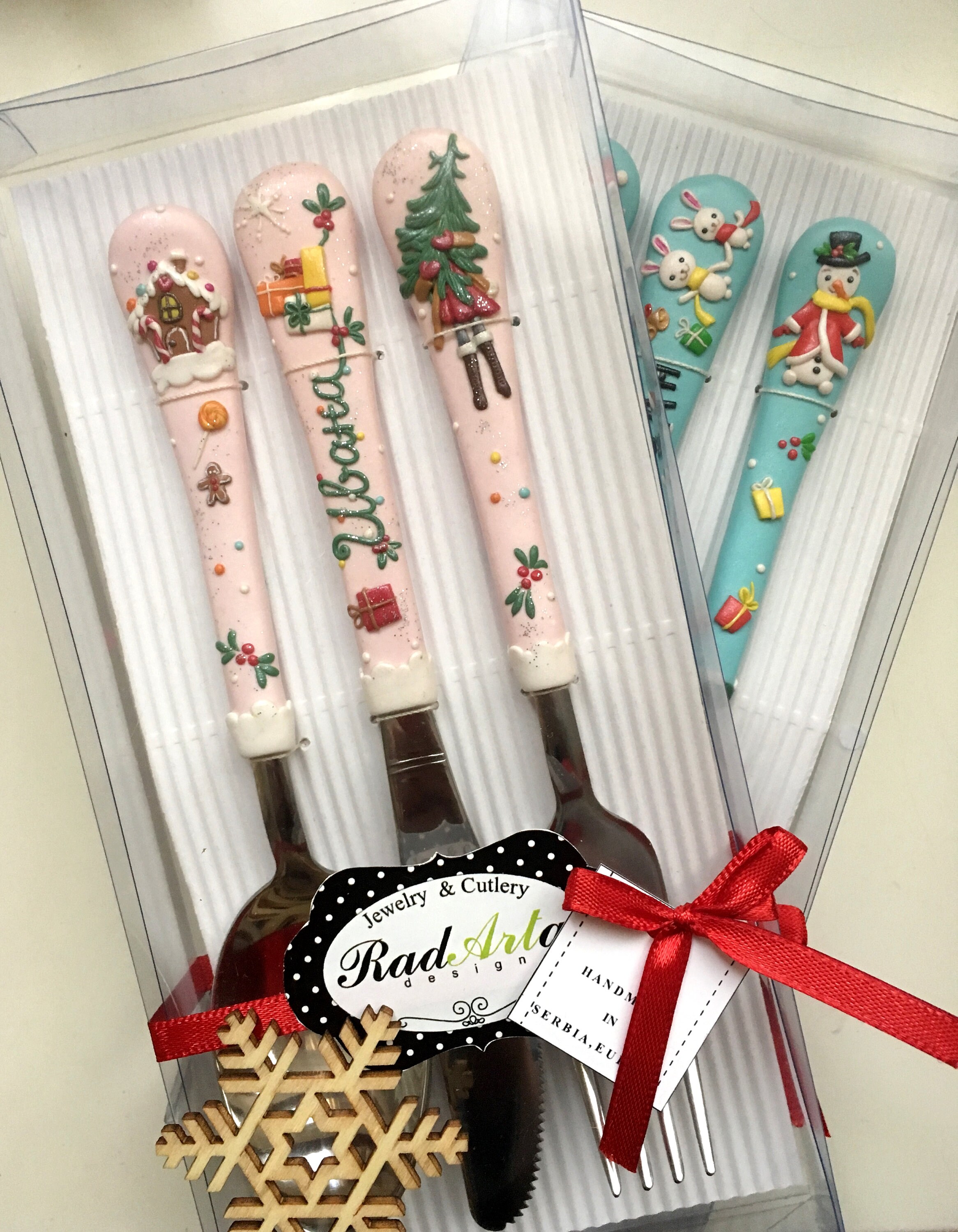 Personalized Christmas Gift Cutlery for her Xmas design Unique Etsy