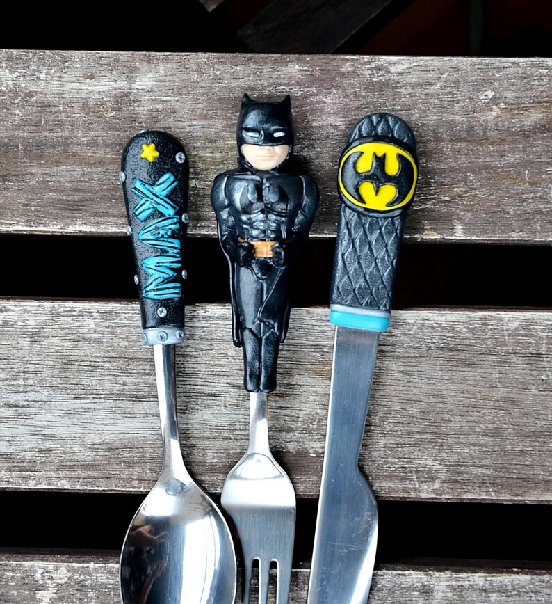 Batman Silverware set Cool Gifts for Teens Batman Movie Fan Etsy