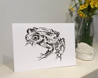 Frog Greetings Card- blank for your own message