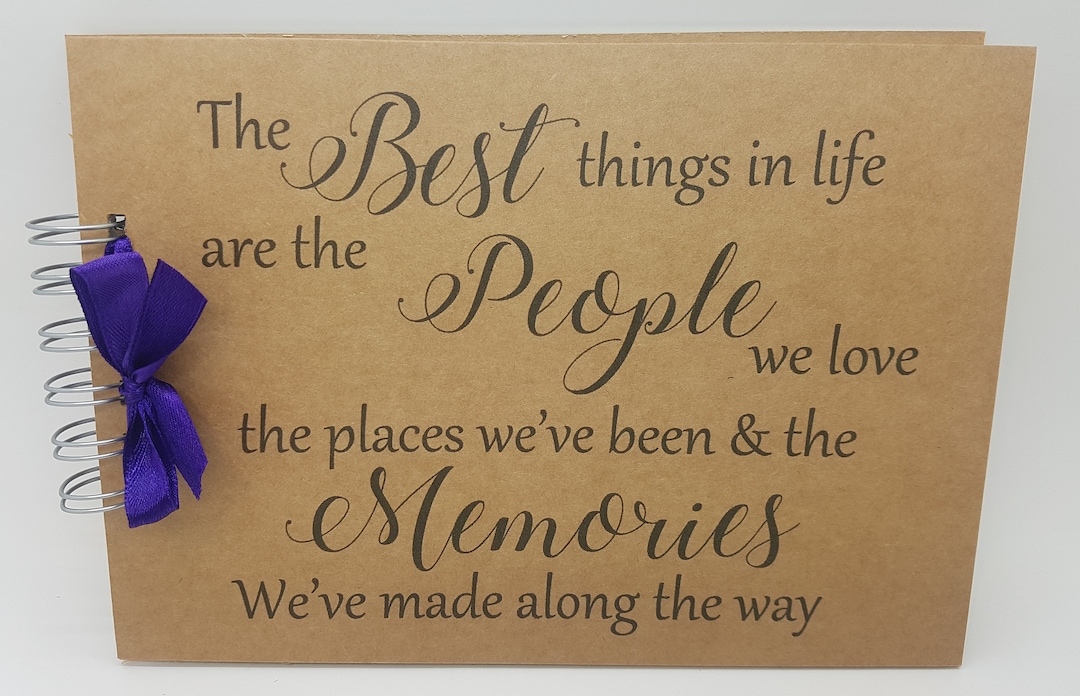 Quote Life Friends & Family Memory Book Scrapbook Album Etsy UK