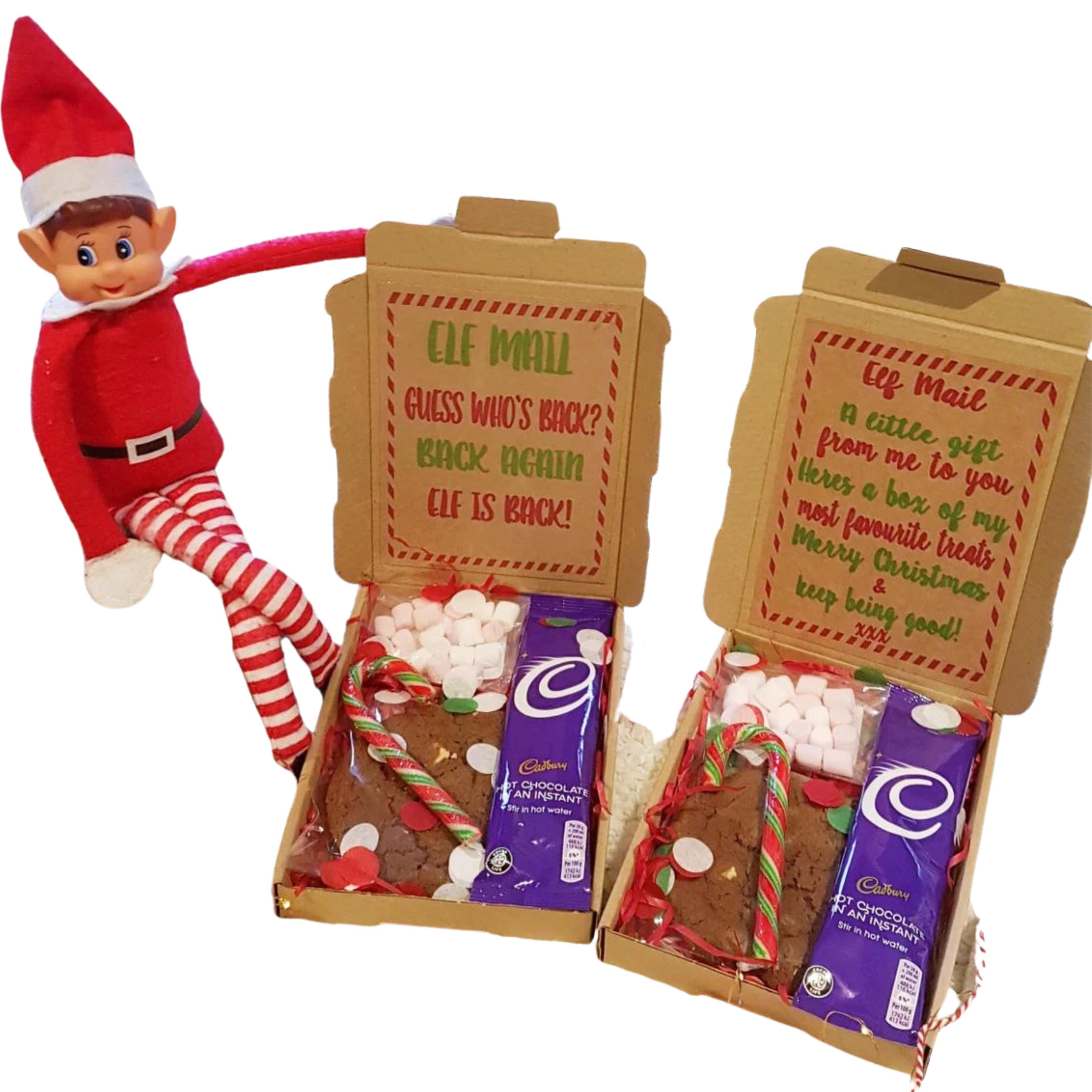 Christmas Elf Box Sweets Surprise Treat I'm Back Hot - Etsy UK