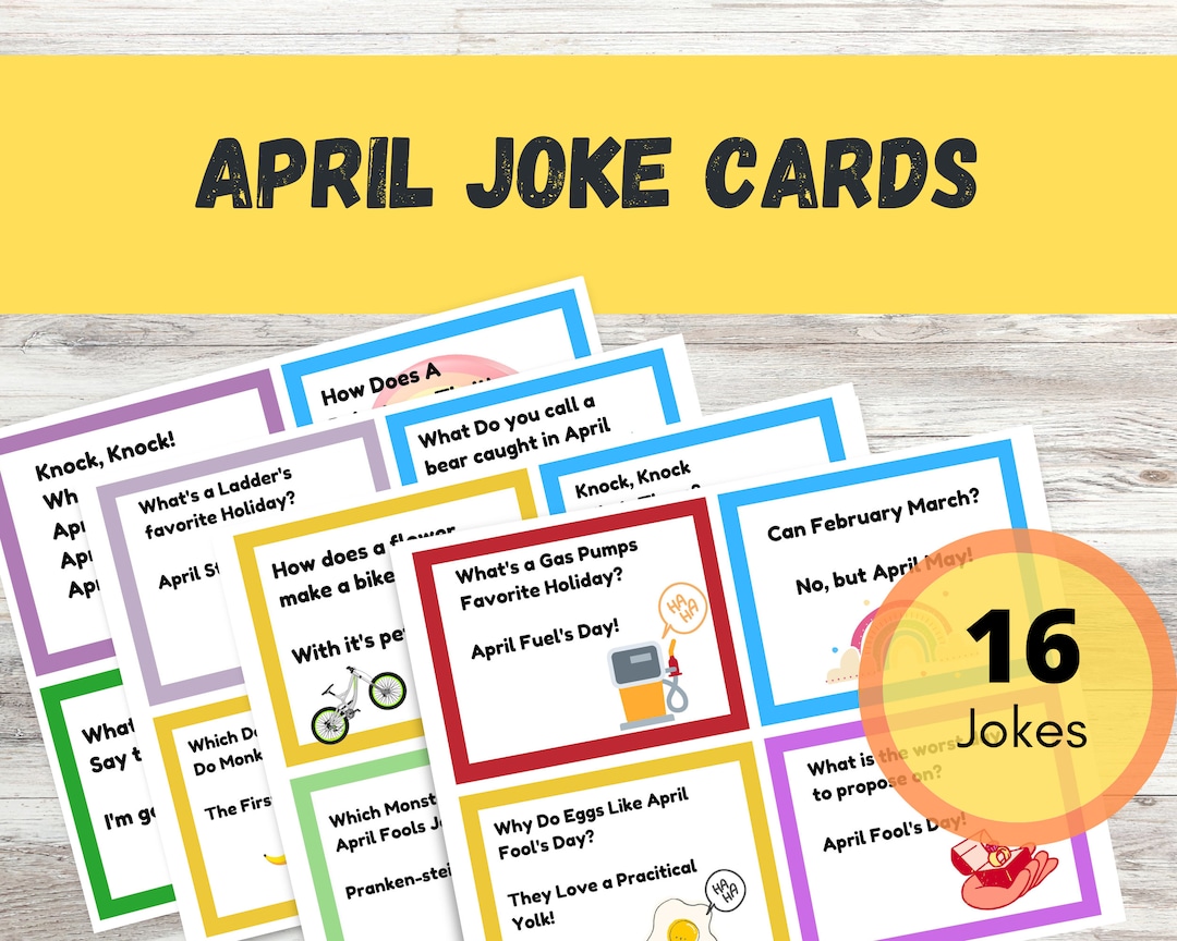 April Lunchbox Joke Cards - April Fool's - Etsy