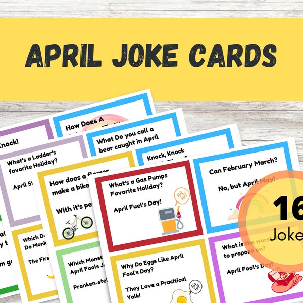 April Lunchbox Joke Cards - April Fool's