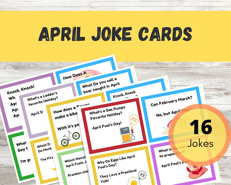 April Lunchbox Joke Cards April Fool's Etsy