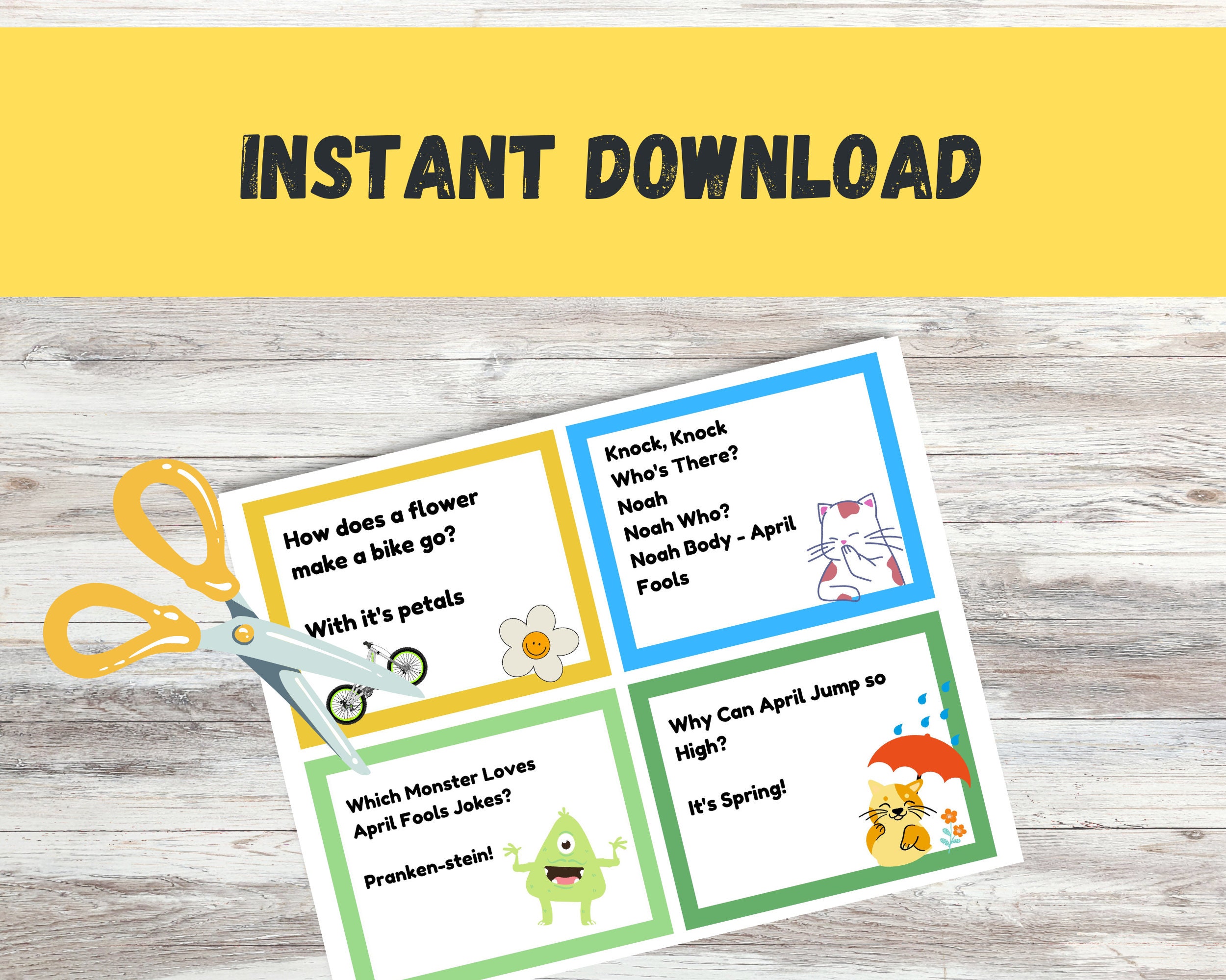 April Lunchbox Joke Cards - April Fool's - Etsy