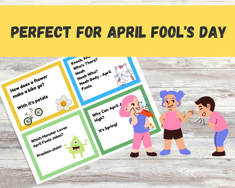 April Lunchbox Joke Cards April Fool's Etsy