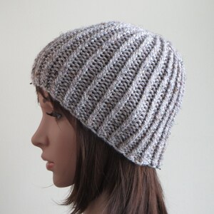 Pure Wool Hat. Chunky Ribbed Wool Beanie. Soft and Warm Wool Ribbed Hat. Warm Wool Snowboarding Beanie. Handmade and Knitted Warm Winter Hat