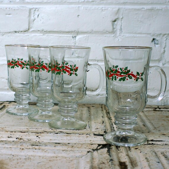 christmas glass cups