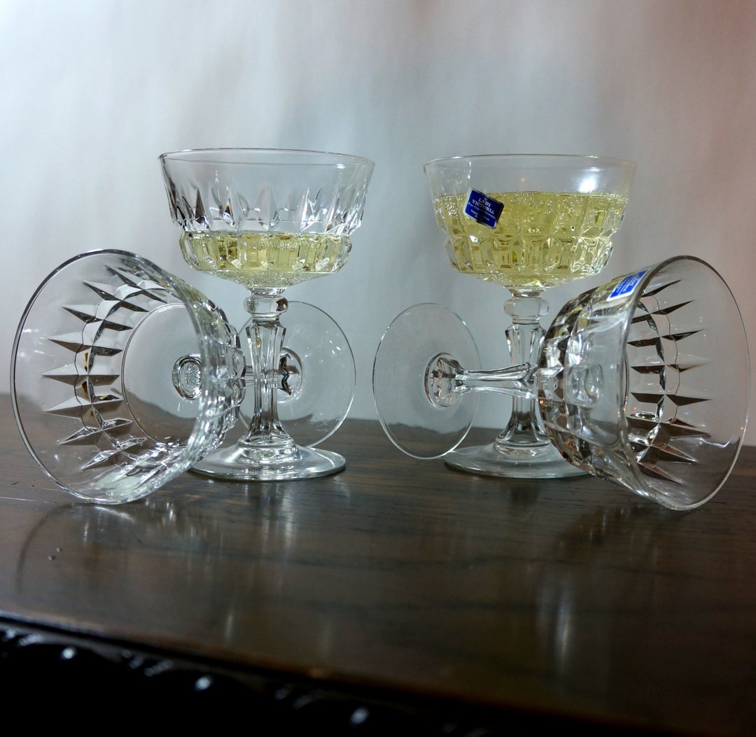 French Champagne Coupe Glasses Lady Victoria Chantelle Etsy