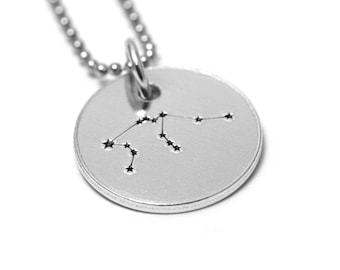 Aquarius Necklace - Zodiac Constellation Jewelry - Aquarius Sign - Astrology Symbols - Moon Jewelry - Celestial Necklace - Star Sign