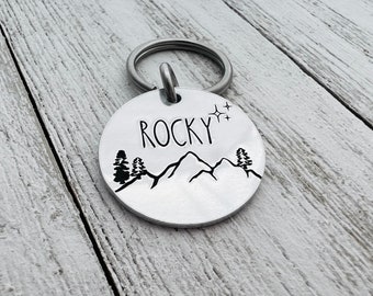 Personalized Pet Tag - Name Tag for Dogs - Dog Collar ID Tag - Personalized Name Tag - Engraved - Custom Pet Tag - Hand Stamped ID Tag