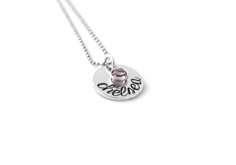 engraved childrens name necklace