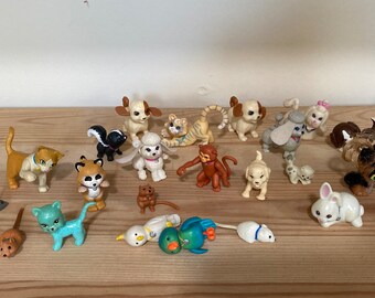 10pcs/lot Defective toy For DIY Paint Littlest pet shop Cats Dogs send  randomly