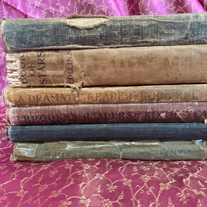 Lot of 6 antique elementary school books shed enlightment on what adults thought was important for children to learn about their world