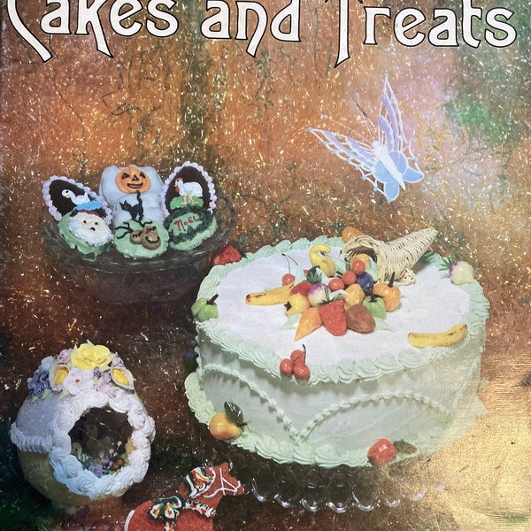 Vintage cookbook provides clear & extremely entertaining directions on how to make novelty cakes and cookies incluidng ho to mold marzipan