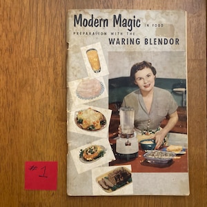 Fresh from the 1950s and 1960s is a collection of small cookbooks and manuals that celebrate the latest in kitchen appliances and gadgetry
