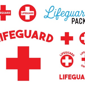 Lifeguard SVG Bundle - Lifeguard Graphic Bundle - Beach Clipart Cut Files - Instant Download