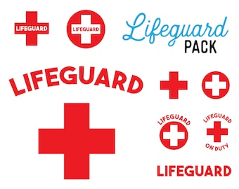 Lifeguard SVG Bundle - Lifeguard Graphic Bundle - Beach Clipart Cut Files - Instant Download