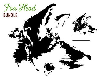 fox clipart, fox svg, fox png, fox graphic, fox silhouette, fox head clipart, hunting silhouette, hunting vector, wild animal silhouette