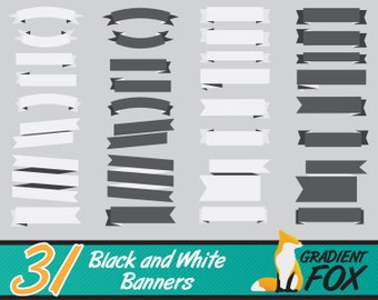 banner clipart, party banner clipart, white ribbon banner, banner clip art, ribbon banner, digital ribbons, white banner clipart, banners
