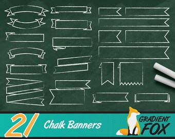 clipart de cinta de tiza, tiza de bandera, clipart de doodle de tiza, cinta de tiza digital, etiquetas de pizarra, banner de tiza digital - Descarga instantánea