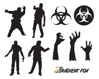 Zombie svg, Zombie Clipart, living dead svg, walking dead svg, zombie survival, walking dead party, kids zombie party, zomby