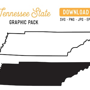 Tennessee EPS vector staat clipart Bundle-Tennessee vector-Tennessee SVG vector grafische-state shape cutfile-digitale download