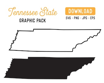 Tennessee State Vector Clipart Bundle (Digital Download)
