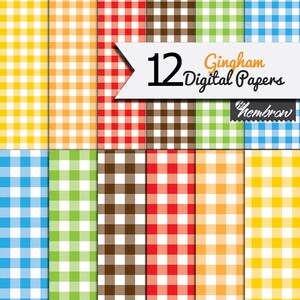 Fett Vichy Karo Digital Papiere - Scrapbook - Papier Handwerk - Fett Papier - digitaler Download