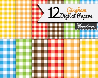 &quot;BOLD&quot; de Vichy à carreaux papiers digitaux - papier gras papier - papier Craft - Scrapbook - téléchargement numérique