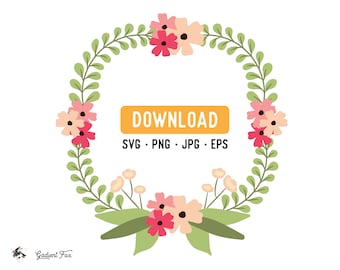 Leaf Wreath SVG and Clipart Pack - Laurel graphic Mega Pack - Leaf Wreath SVG - Digital Download