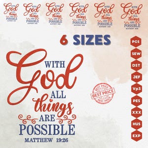 Religious Embroidery Designs,Machine Embroidery Design,Embroidery Files, Embroidery Bible Verses, Embroidery Quotes, Christian Embroidery