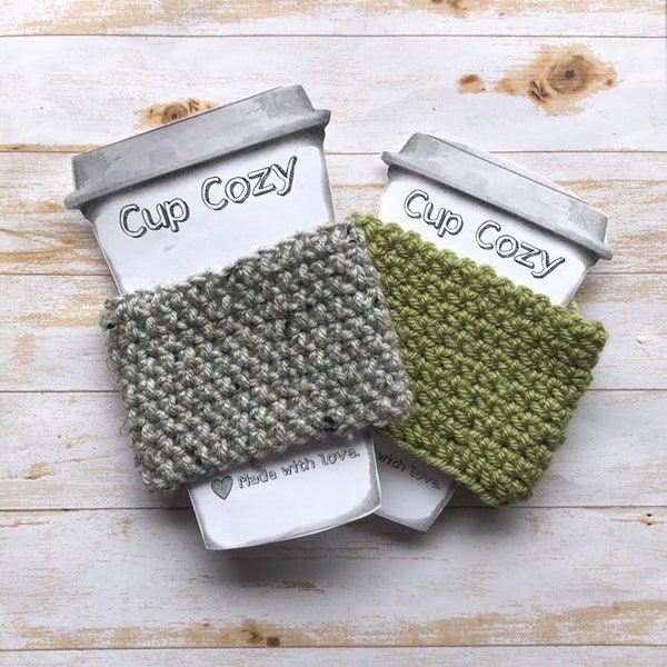 Set of 2 Crochet Coffee Sleeve | Iced coffee sleeve | knit Coffee cup cozy | Eco Friendly Gift
