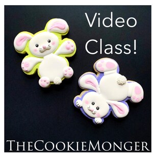 Video Class!  Step-by-step how to for pictured Bunny Bear Cookies!