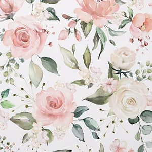 Soft Pink and White Floral Edible Paper