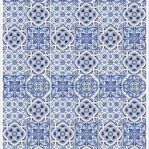 Blue and White Tile Edible Paper